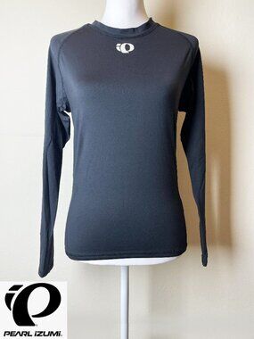 PEARL iZUMi Cycling Performance Black Long Sleeve Baselayer Top Size Small EUC